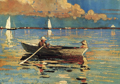 (image for) Handmade oil painting Copy paintings of famous artists Winslow Homers Paintings Gloucester Harbor - Click Image to Close